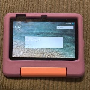 Amazon Pink and Orange Durable Tablet Case